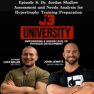 Episode 8: Dr. Jordan Shallow: Assessment and Needs Analysis for Hypertrophy Training Preparation