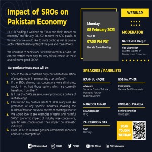 Webinar on ”Impact of SROs on Pakistan Economy”