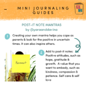 My Birth Maternal Journal Guide - Post-it Note Mantras