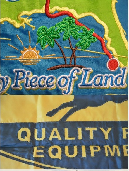 Get your hands on luxurious custom embroidered flags