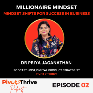 Episode 02 : Millionaire Mindset - Mindset shifts for success in business | Priya Side Hustle with 9 to 5 Podcast