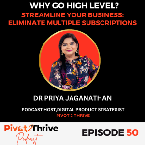 Episode 50 : WHY GO HIGH LEVEL? Streamline Your Business: Eliminate Multiple Subscriptions