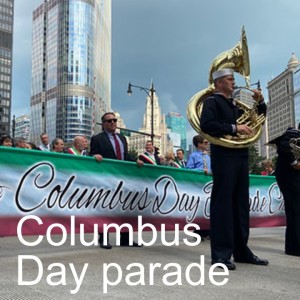 Parade watchers express differing views on Columbus and holiday