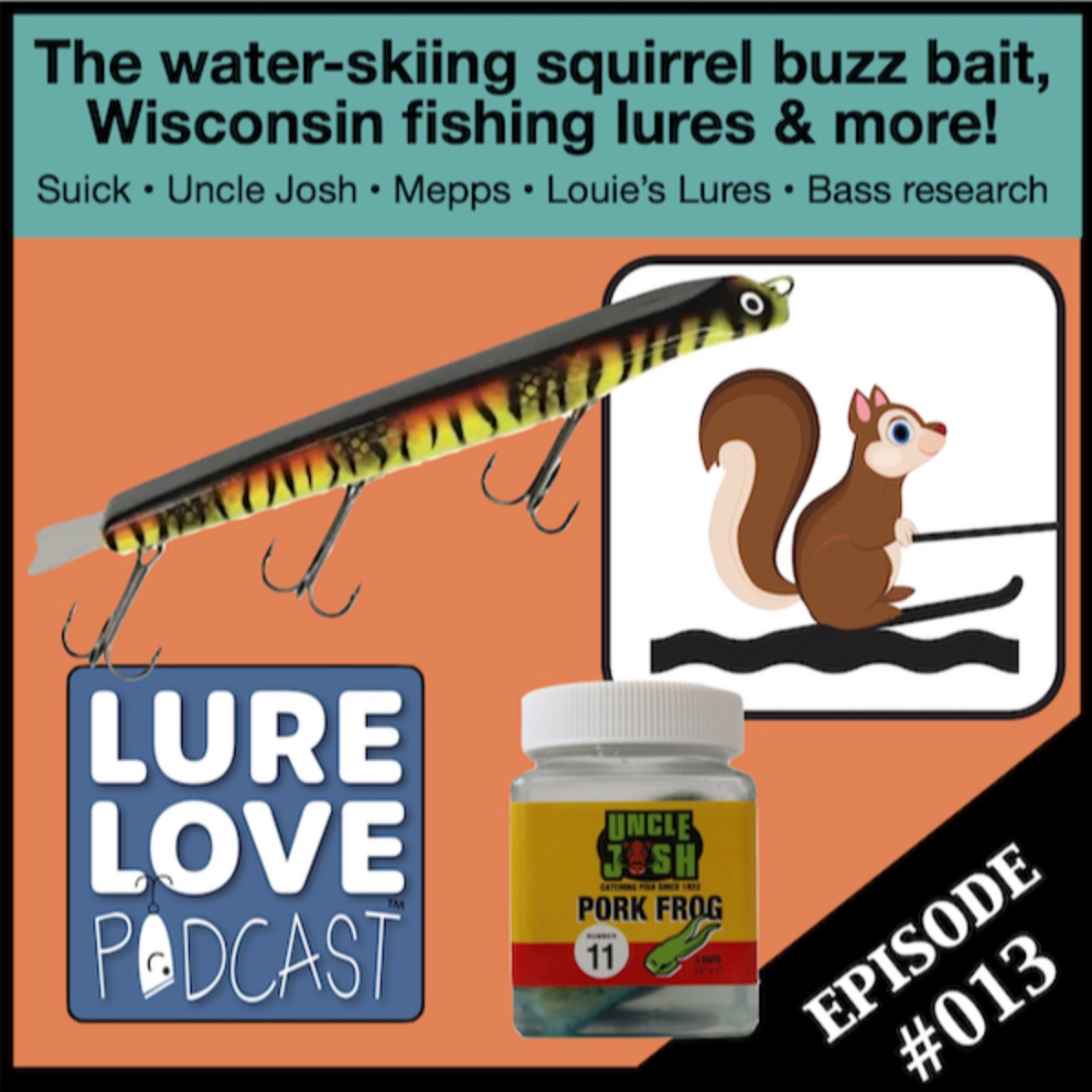 Water-skiing squirrel buzz baits, Wisconsin fishing lures & lure research updates