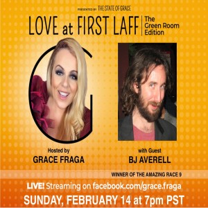 BJ AVERELL from THE AMAZING RACE on LOVE AT FIRST LAFF - THE GREEN ROOM EDITION