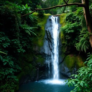 Rainforest Waterfall Retreat: Relaxation and Healing