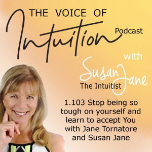 1.103 Stop being so tough on yourself and learn to accept you with Jane Tornatore and Susan Jane.