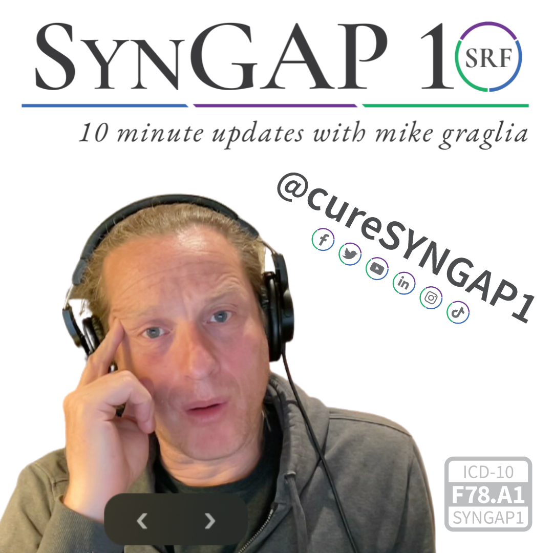 SynGAP10 weekly 10 minute updates on SYNGAP1