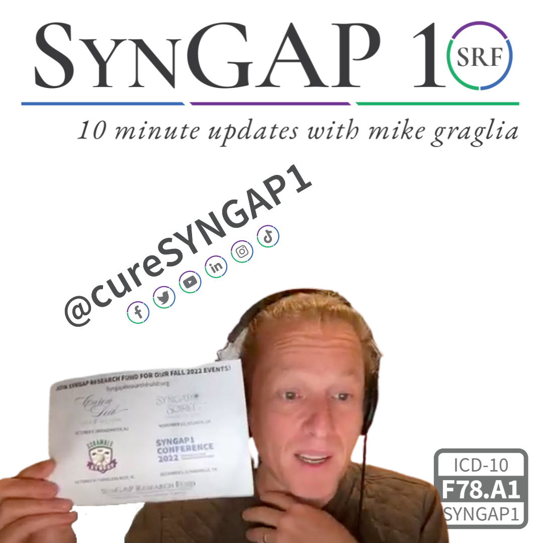 SynGAP10 weekly 10 minute updates on SYNGAP1