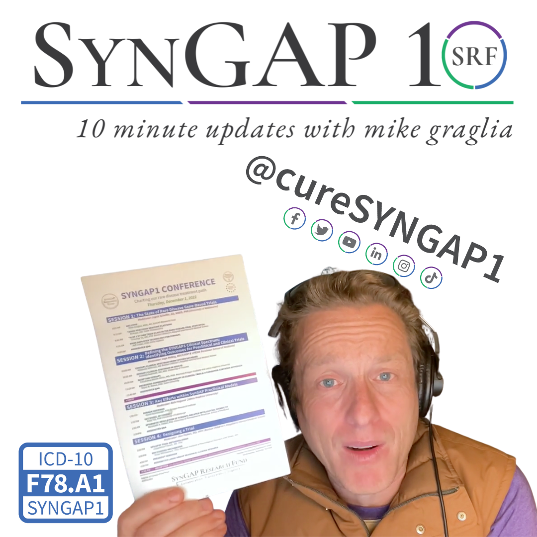 SynGAP10 weekly 10 minute updates on SYNGAP1