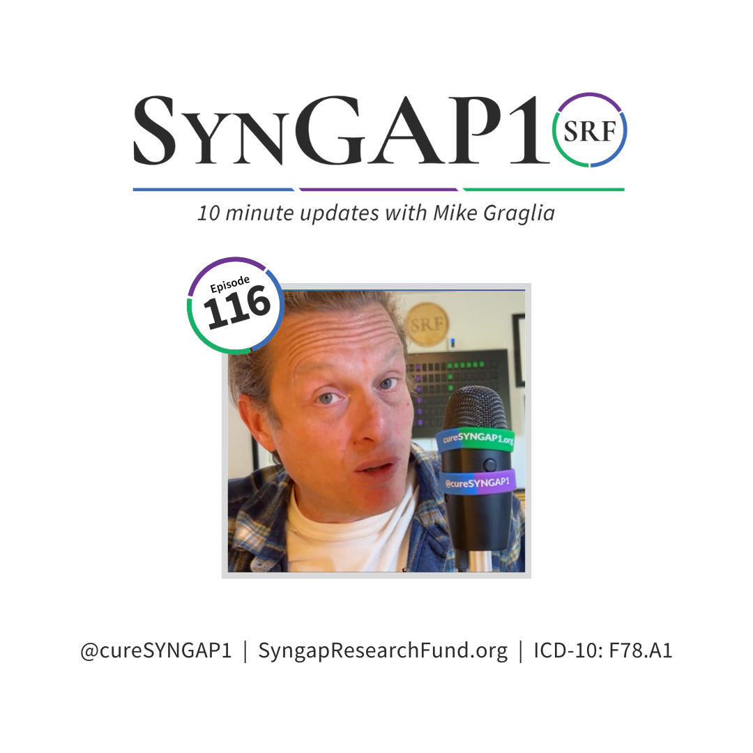 SynGAP10 weekly 10 minute updates on SYNGAP1