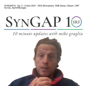 EEG Biomarkers, SSB Study, Ciitizen, CNF Survey, Sprint4Syngap - Episode 5 of #Syngap10 - April 9th, 2021