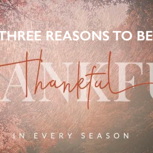 3 Reaons for being Thankful