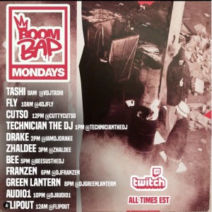 Boom Bap Monday - (Twitch.tv) - Various DJ‘s (7.5 hours) 15 Aug 22