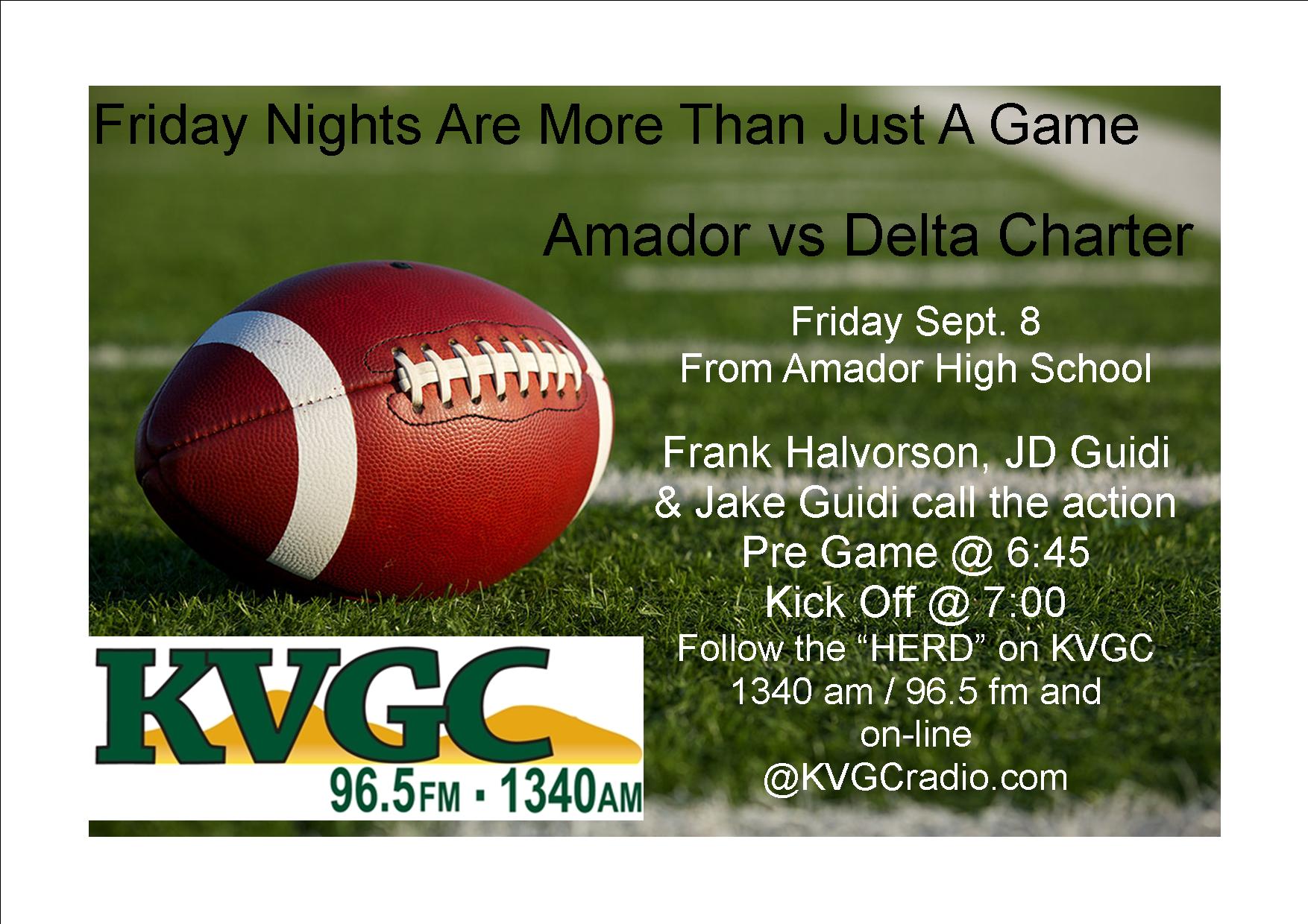 KVGC Game of The Week Delta Charter @ Amador