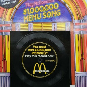 McDonalds $1 Million Dollar Record Contest. Bonus! Coke Magi-Cans