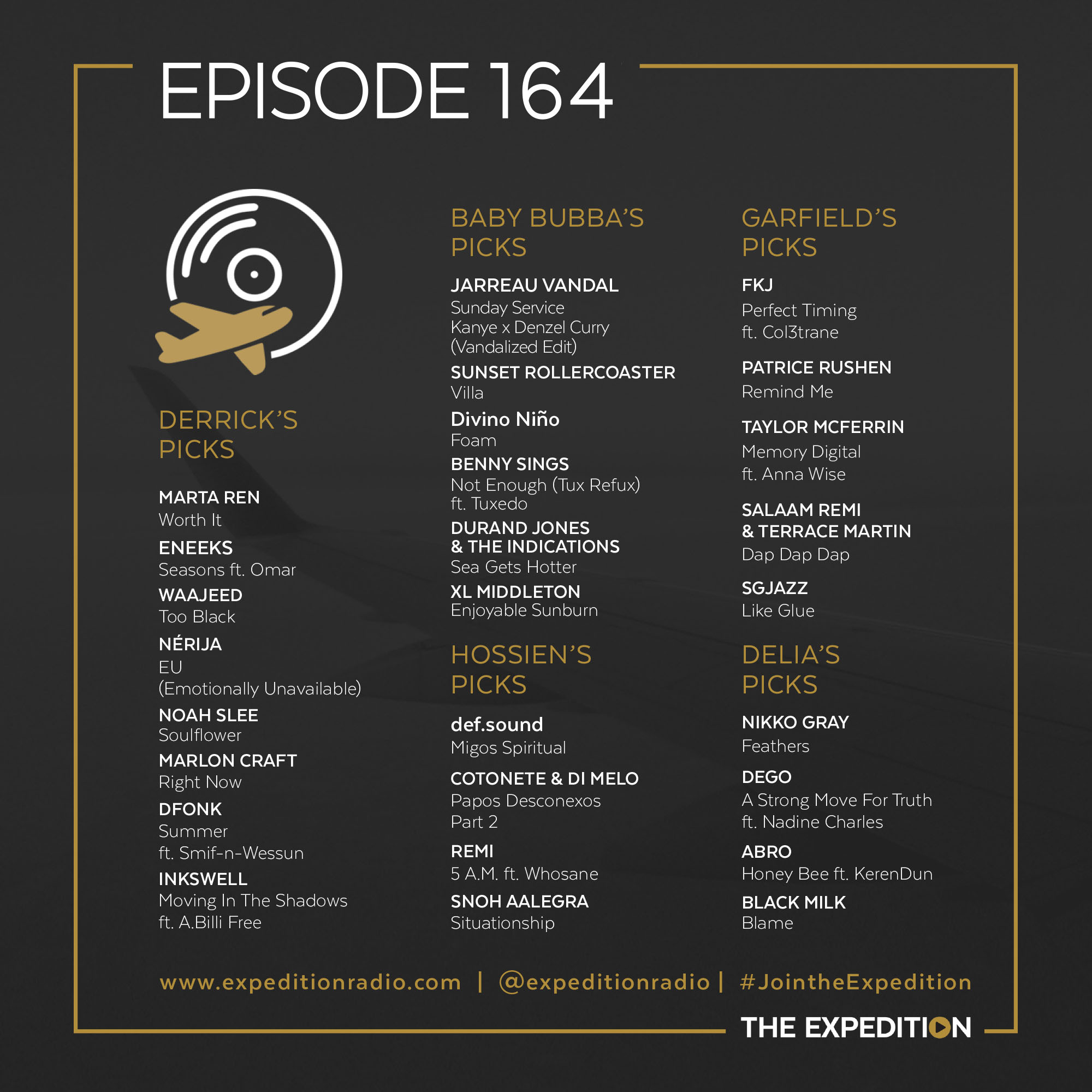 Episode 164: Music from FKJ, REMI, Nikko Gray, Benny Sings ft Tuxedo, Marlon Craft + more! 8/17/19