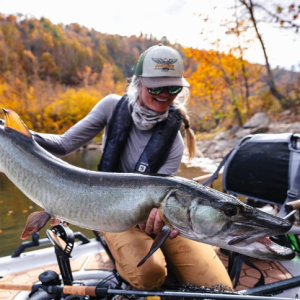 Muskie Fanatic and Kayak Bass Fishing Champion Kristine Fischer