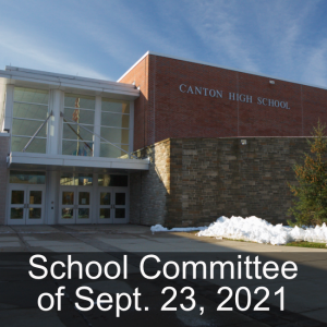 School Committee of Sept. 23, 2021