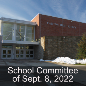 School Committee of Sept. 8, 2022