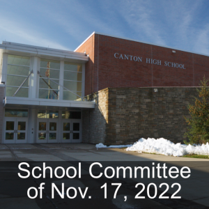 School Committee of Nov. 17, 2022