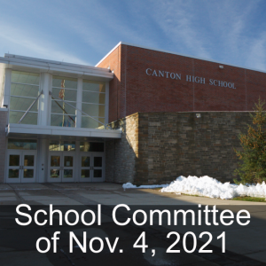 School Committee of Nov. 4, 2021