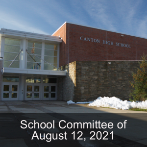 School Committee of August 12, 2021