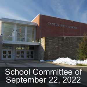 School Committee of September 22, 2022