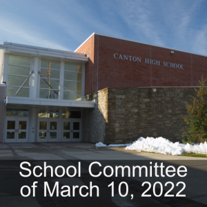 School Committee of March 10, 2022