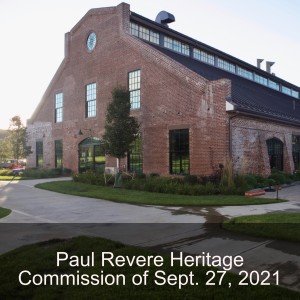 Paul Revere Heritage Commission of Sept. 27, 2021