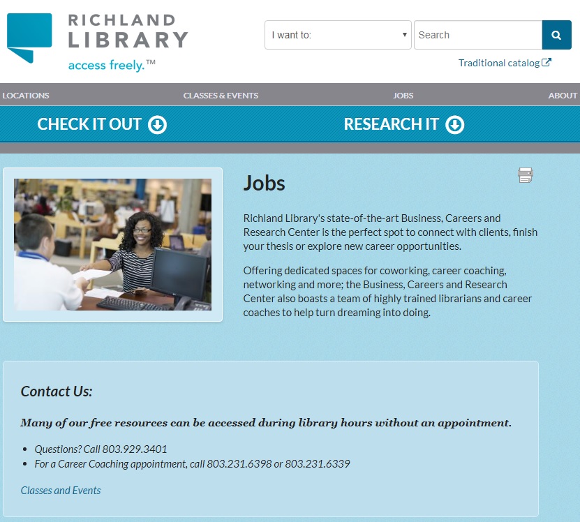 Business, Careers and Research Center at Richland Library