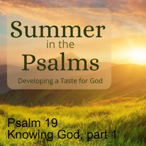 Psalm 19 - Knowing God, part 1