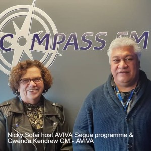 Nicky Sofai host AVIVA Segua programme & Gwenda Kendrew GM - AVIVA