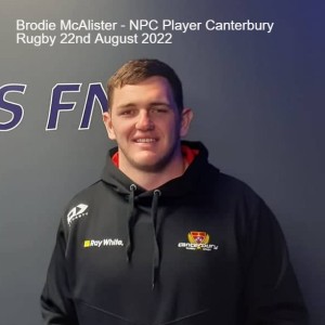 Brodie McAlister - NPC Player Canterbury Rugby 22nd August 2022