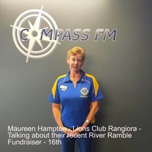 Maureen Hampton - Lions Club Rangiora - Talking about thier recent River Ramble Fundraiser - 16th March