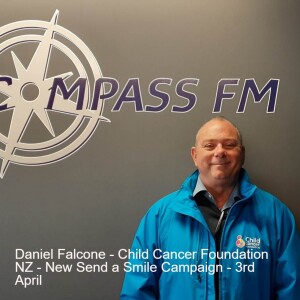 Daniel Falcone - Child Cancer Foundation NZ - New Send a Smile Campaign - 29th March