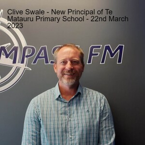 Clive Swale - New Principal for Te Matauru Primary School Rangiora 22nd March 2023