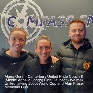 Alana Gunn - Canterbury United Pride Coach & Finn Gaupset - Waimak United talking about World Cup and Alan Fraser Memorial Cup - 4th June