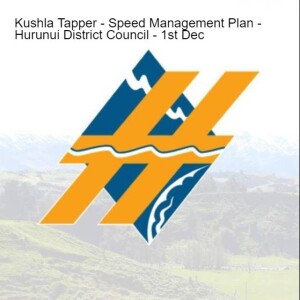 Kushla Tapper - Speed Management Plan  - Hurunui District Council - 1st Dec