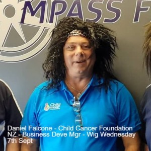 Daniel Falcone - Child Cancer Foundation NZ - Business Deve Mgr - Wig Wednesday 7th Sept