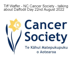 Tiff Waffer - NC Cancer Society - talking about Daffodil Day 22nd August 2022