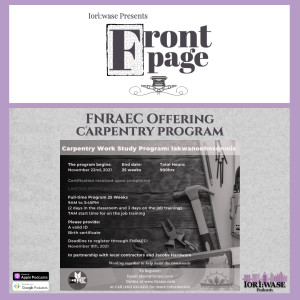 Iorì:wase Front Page Podcast: Carpentry Program