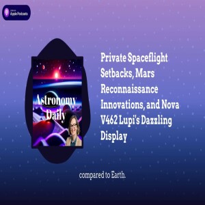 Private Spaceflight Setbacks, Mars Reconnaissance Innovations, and Nova V462 Lupi’s Dazzling Display
