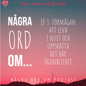 EP 3: förmågan att leva i nuet och uppskatta det här ögonblicket