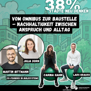 173 Julia Dorn & Martin Bittmann von Buildsystems | Vom Omnibus zur Baustelle – Nachhaltigkeit zwischen Anspruch und Alltag