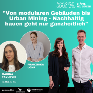 089 Franziska Löhr & Marina Pavlovic von SEMODU AG⎮”Von modularen Gebäuden bis Urban Mining - Nachhaltig bauen geht nur ganzheitlich”