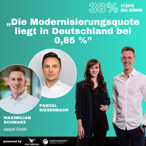 117 Pascal Biesenbach & Maximilian Schwarz von viadukt GmbH⎮„Die Modernisierungsquote liegt in Deutschland bei 0,85 %”