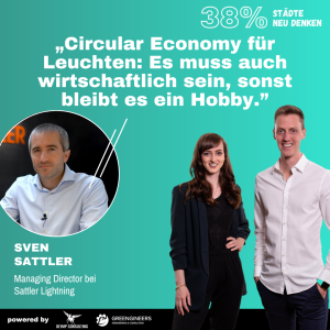 138 Sven Sattler von Sattler Lightning | „Circular Economy für Leuchten: Es muss auch wirtschaftlich sein, sonst bleibt es ein Hobby.”