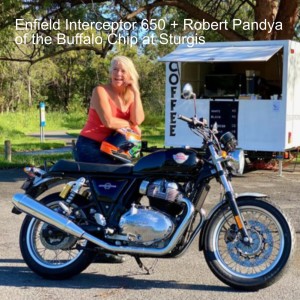 Enfield Interceptor 650 + Robert Pandya of the Buffalo Chip at Sturgis