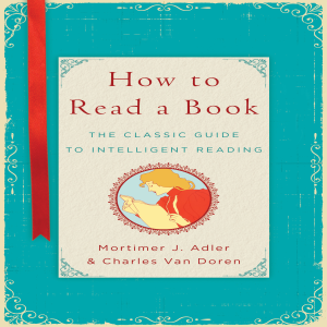 How to Read a Book | Mortimer J. Adler & Charles Van Doren | Book Summary